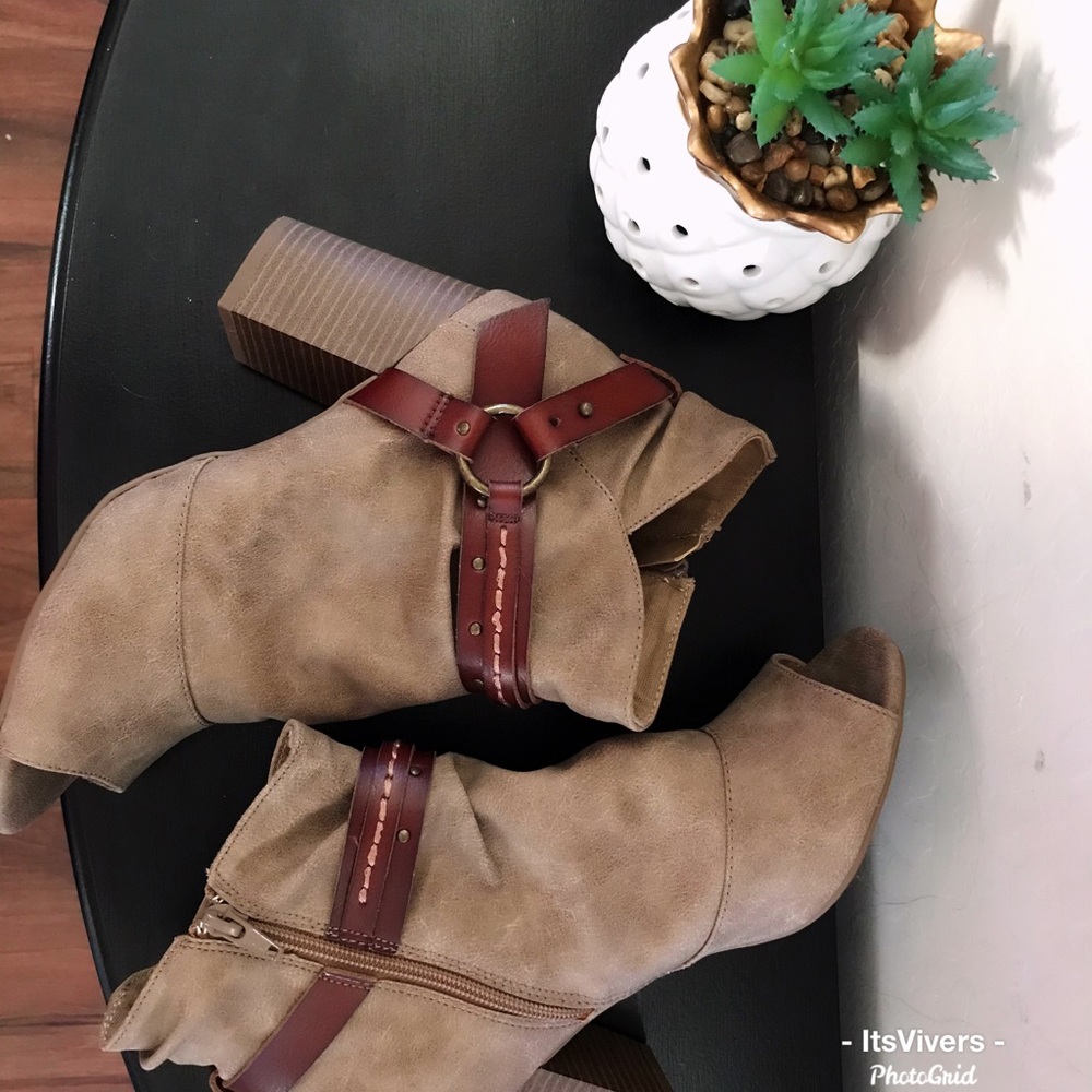 Peep toe Booties, NWOT